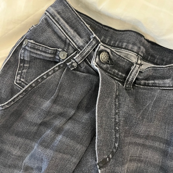 R13 Premium Denim Designer Women’s Faded Black Skinny Jeans - Picture 3 of 4